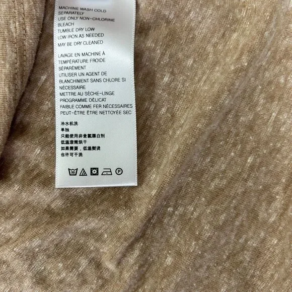 Free People Tunic Top Womens Medium Tan Oversized Fit Dress Stretch Ladies - Picture 11 of 12